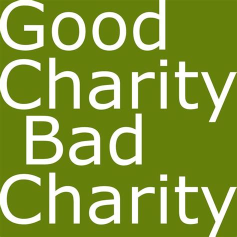 is charity good or bad.